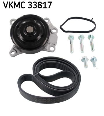 SKF Wasserpumpe + Keilrippenriemensatz (VKMC 33817) Thumbnail